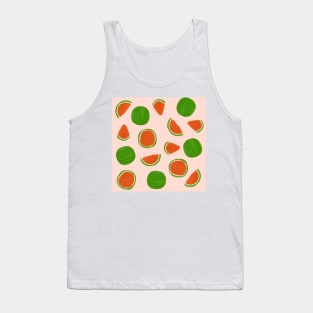 Summer fruit on pink Watermelon Pattern Tank Top